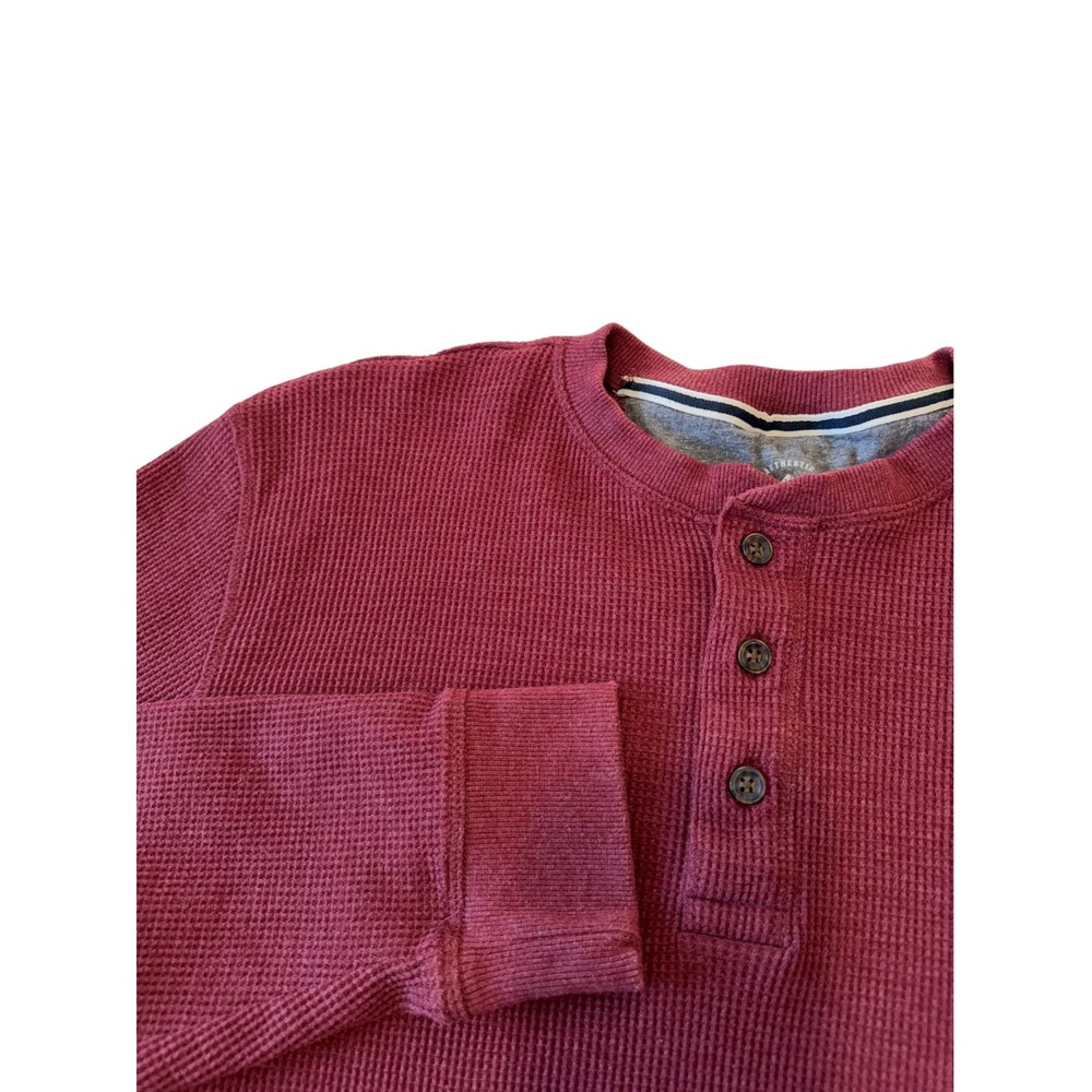Member's Mark Burgundy Solid Dexter Henley, Large